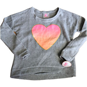 DREAMSTAR Gray Fleece Sparkle Heart Sweatshirt 14